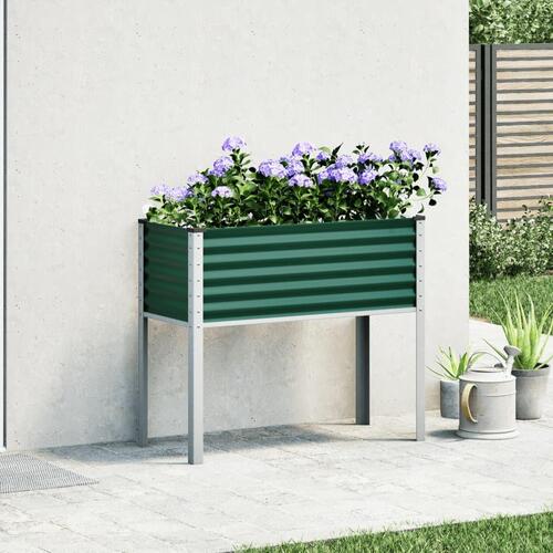 Plantekasse 100x41x90 cm stål grøn