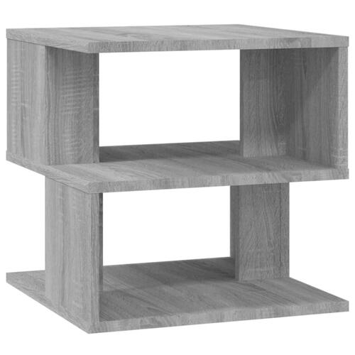 Sidebord 40x40x40 cm konstrueret træ grå sonoma-eg