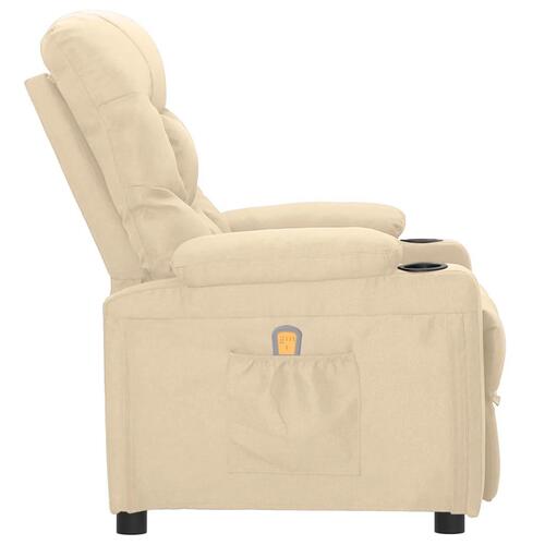 Massagestol stof cremefarvet
