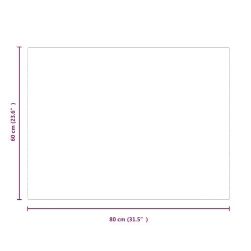 Glasplade til pejs 80x60 cm rektangulær