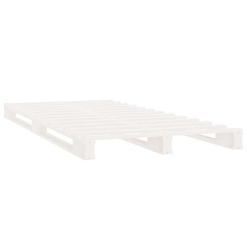 Palleseng 90x200 cm massivt fyrretræ hvid