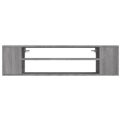 Væghængt tv-bord 100x30x26,5 cm konstrueret træ grå sonoma-eg