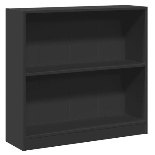 Bogreol 80x24x75 cm konstrueret træ sort