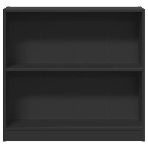 Bogreol 80x24x75 cm konstrueret træ sort