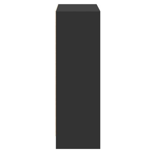 Bogreol 80x24x75 cm konstrueret træ sort