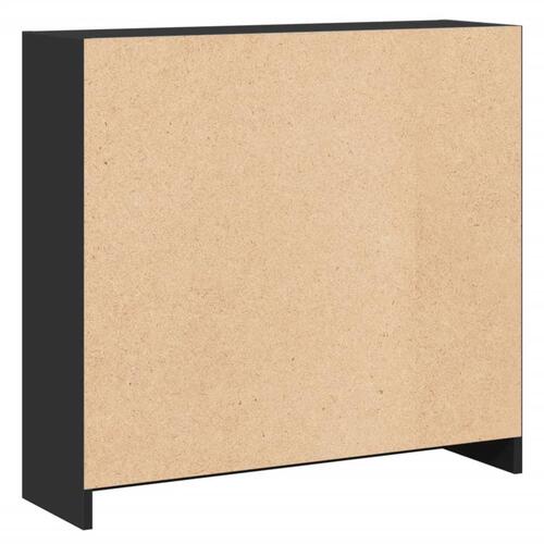 Bogreol 80x24x75 cm konstrueret træ sort