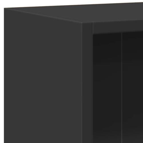 Bogreol 80x24x75 cm konstrueret træ sort