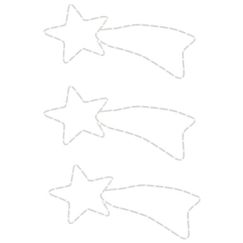 Stjerneskud 3 stk. 65x28 cm 48 LED'er varmt hvidt lys