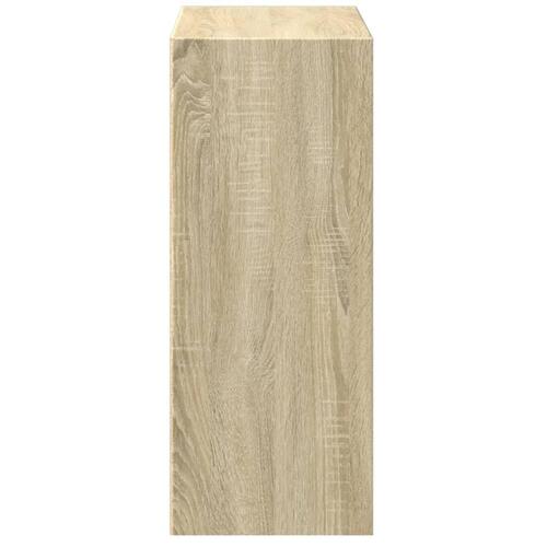 Bogreol med 2 hylder 60x30x76,5 cm konstrueret træ sonoma-eg