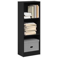Bogreol 40x24x109 cm konstrueret træ sort