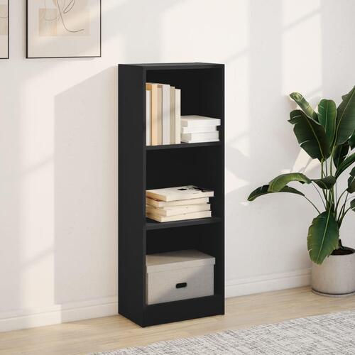 Bogreol 40x24x109 cm konstrueret træ sort