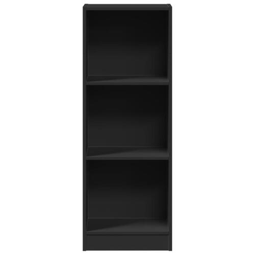 Bogreol 40x24x109 cm konstrueret træ sort