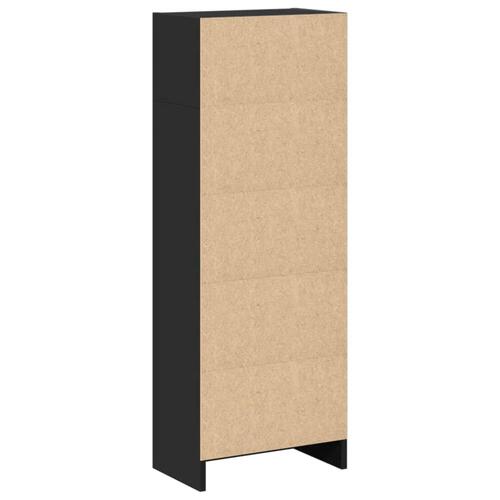 Bogreol 40x24x109 cm konstrueret træ sort