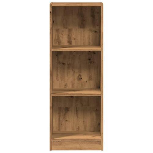 Bogreol 40x24x109 cm konstrueret træ egetræsfarve