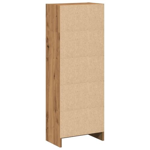 Bogreol 40x24x109 cm konstrueret træ egetræsfarve