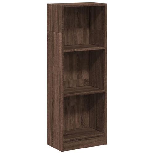 Bogreol 40x24x109 cm konstrueret træ brun egetræsfarve