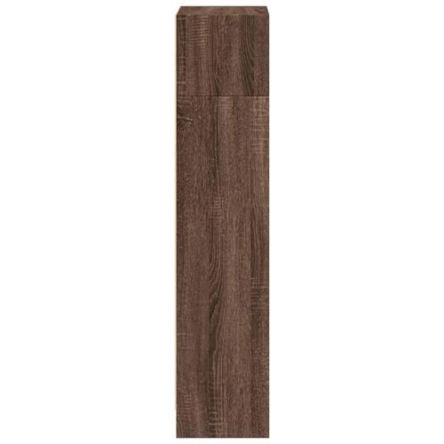 Bogreol 40x24x109 cm konstrueret træ brun egetræsfarve
