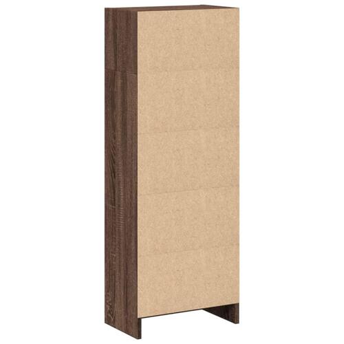 Bogreol 40x24x109 cm konstrueret træ brun egetræsfarve