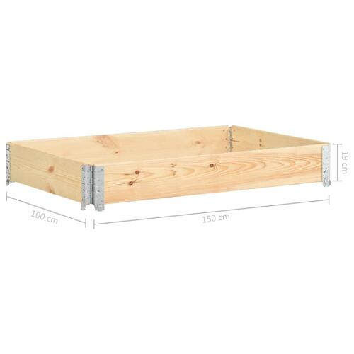 Højbed 100x150 cm massivt fyrretræ