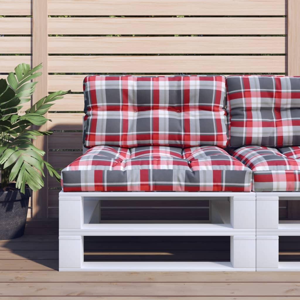 Pallehynde 80x40x12 cm stof rødternet