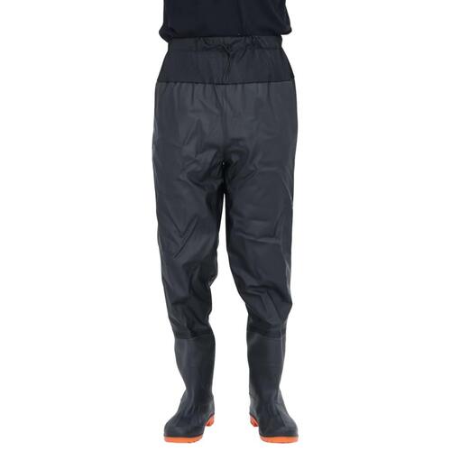 Waist waders med støvler str. 46 sort