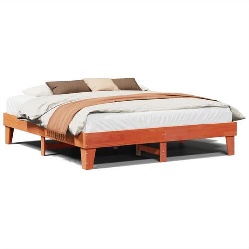 Sengeramme uden madras 180x200 cm massivt fyrretræ gyldenbrun