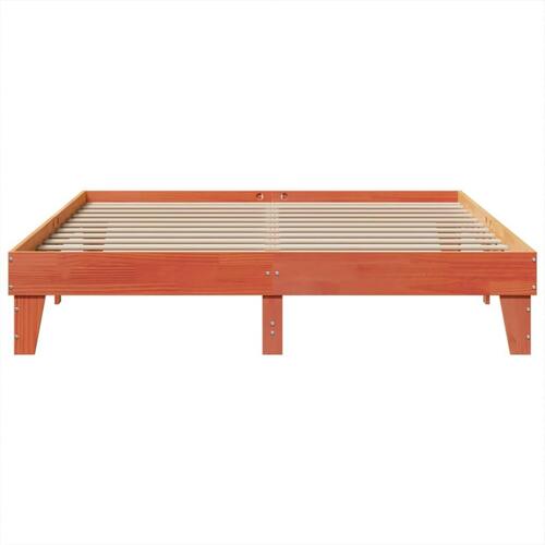 Sengeramme uden madras 180x200 cm massivt fyrretræ gyldenbrun