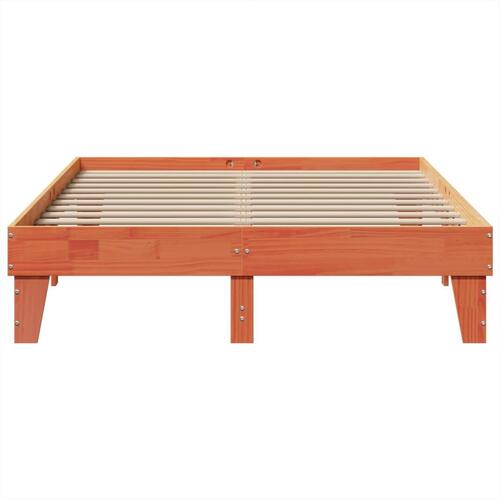 Sengeramme uden madras 140x200 cm massivt fyr gyldenbrun