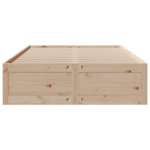 Sengeramme uden madras med skuffer 160x200 cm massivt fyrretræ
