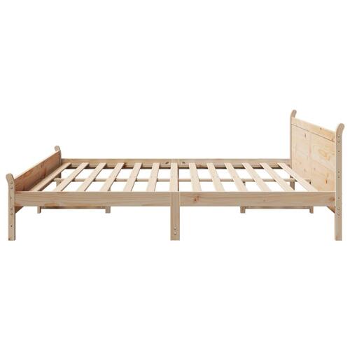 Sengeramme uden madras 200x200 cm massivt fyrretræ