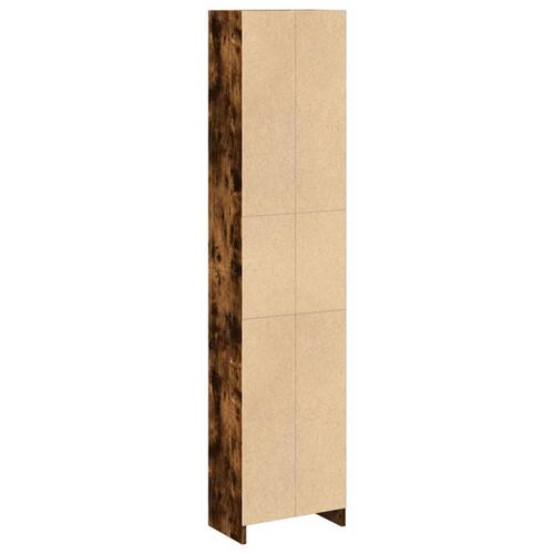 Bogreol 40x24x176 cm konstrueret træ røget egetræsfarve