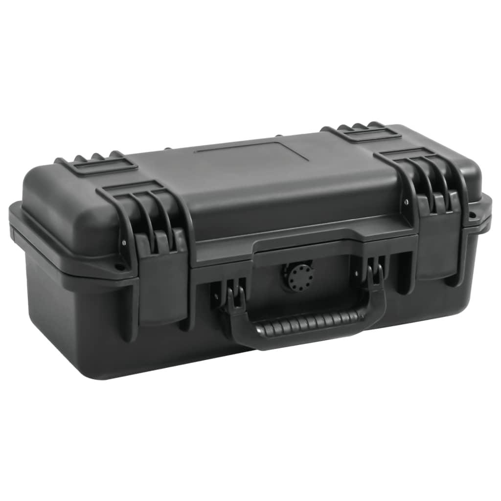 Transportabel flightcase 46,5x21,5x17,5 cm PP sort