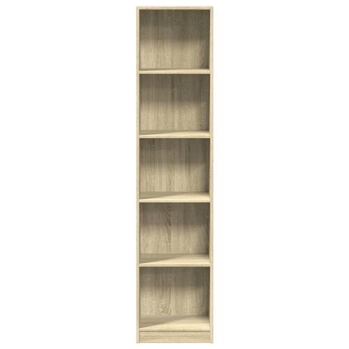 Bogreol 40x24x176 cm konstrueret træ sonoma-eg