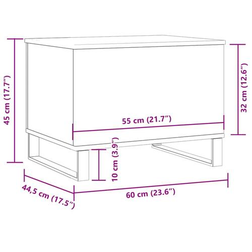 Sofabord 60x44,5x45 cm konstrueret træ gammeldags træ