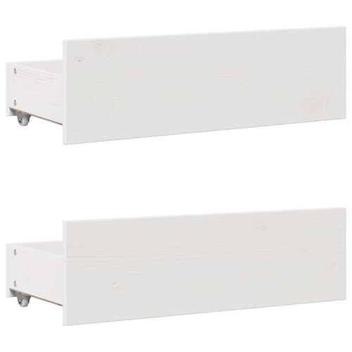 Sengeramme m. skuffer 140x190 cm uden madras massivt fyr hvid