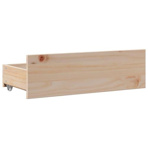 Sengeramme uden madras med skuffer 120x190 cm massivt fyrretræ
