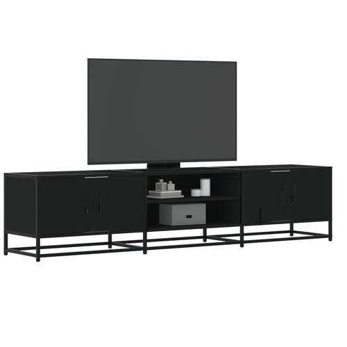Tv-bord 180x35x41 cm konstrueret træ sort