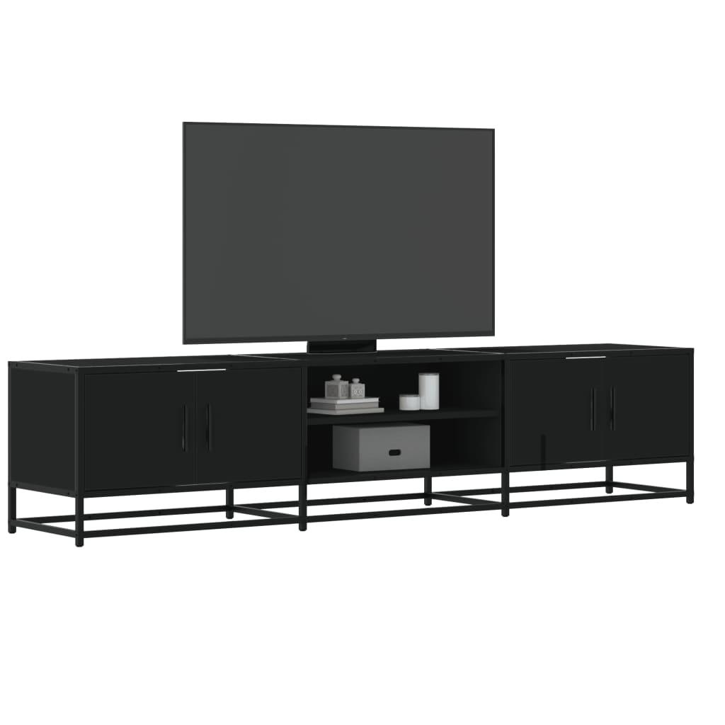 Tv-bord 180x35x41 cm konstrueret træ sort