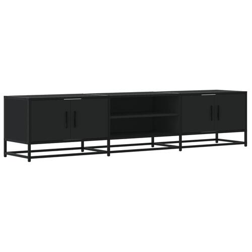 Tv-bord 180x35x41 cm konstrueret træ sort