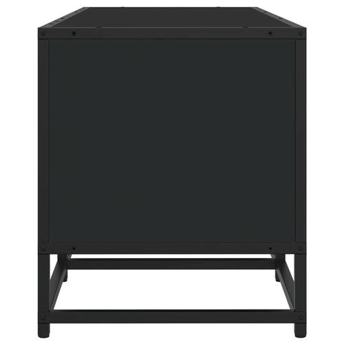 Tv-bord 180x35x41 cm konstrueret træ sort