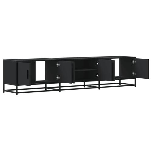 Tv-bord 180x35x41 cm konstrueret træ sort