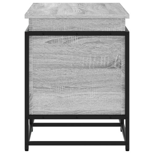 Opbevaringsboks m. låg 100x40x51,5 cm konstrueret træ grå eg