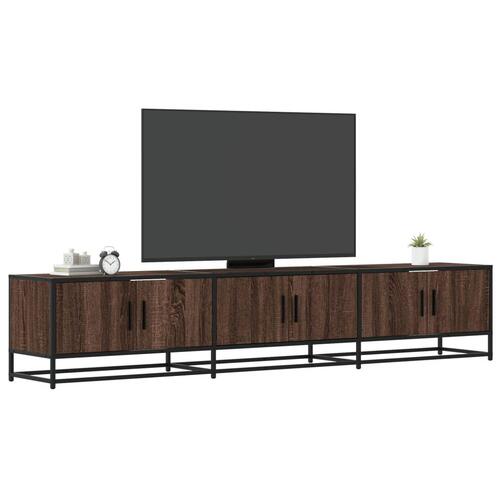 Tv-bord 210x35x41 cm konstrueret træ brun egetræsfarve