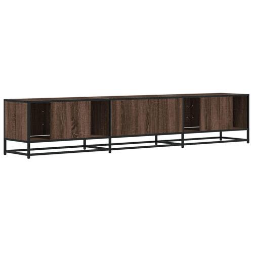 Tv-bord 210x35x41 cm konstrueret træ brun egetræsfarve