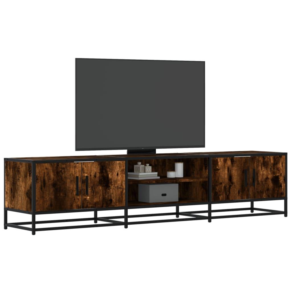 Tv-bord 180x35x41 cm konstrueret træ røget egetræsfarve