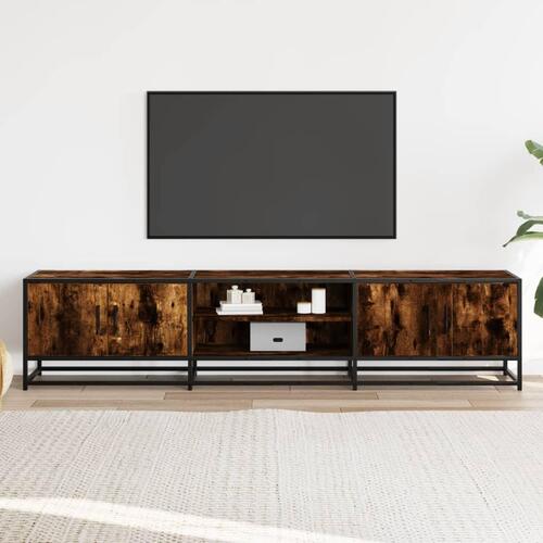 Tv-bord 180x35x41 cm konstrueret træ røget egetræsfarve