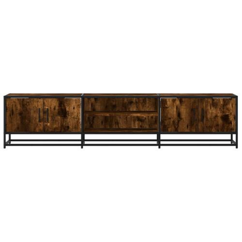 Tv-bord 180x35x41 cm konstrueret træ røget egetræsfarve