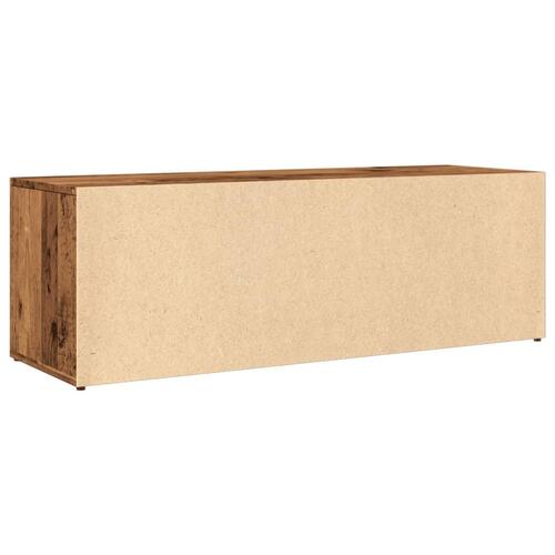 Skobænk 105x35x35 cm konstrueret træ antikt trælook