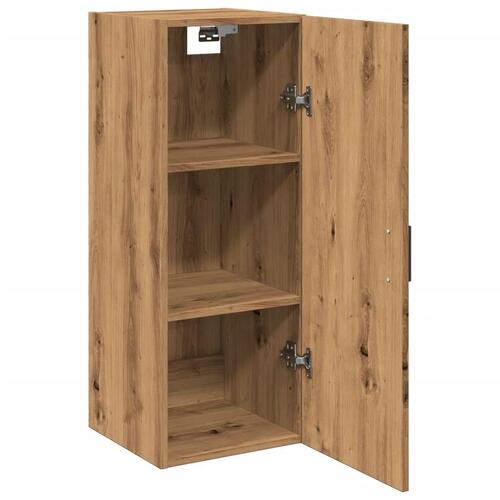 Vægskab 34,5x34x90 cm konstrueret træ egetræslook
