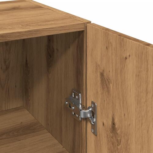 Vægskab 34,5x34x90 cm konstrueret træ egetræslook